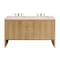 James Martin Vanities Hudson 60in Double Vanity, Light Natural Oak w/ 3 CM Eternal Marfil Top 435-V60D-LNO-3EMR - alternate 1